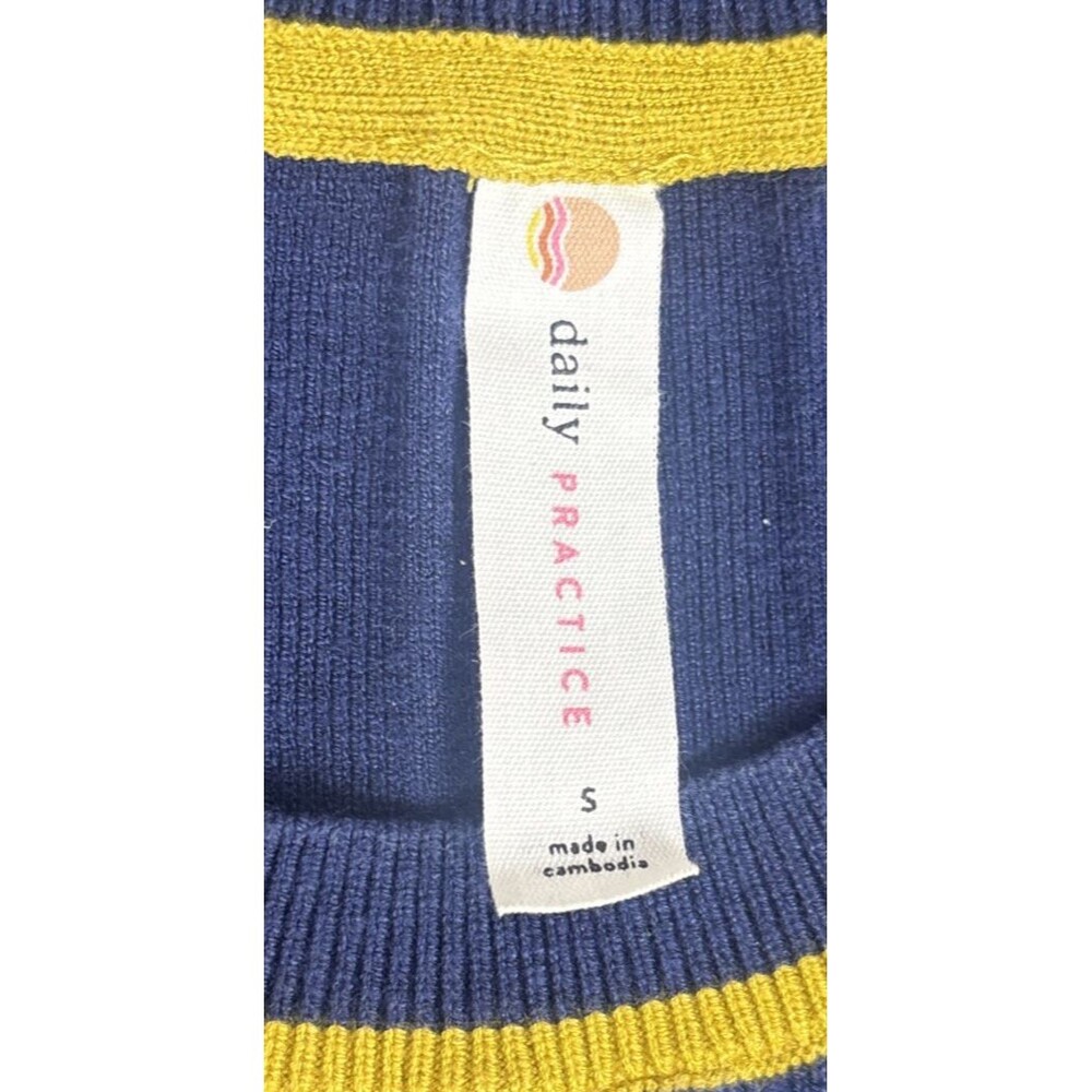 Daily Practice X Anthropologie Navy Long-Sleeve Sporty Sweater Dress Size Small - Picture 5 of 7